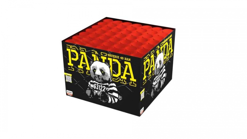 Ohňostroj Panda 49 ran 25 mm 7 různobarevných efektů
