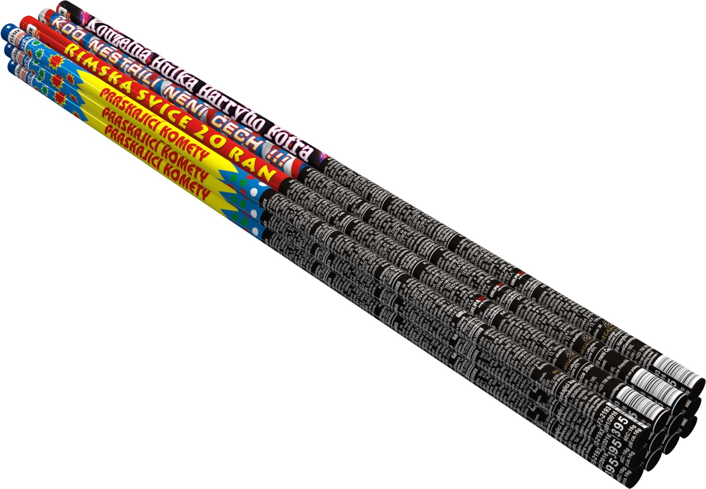 Mix římských svící 20 ran, 12 kusů,  délka 70 cm.