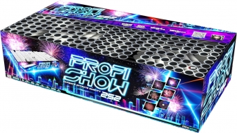 Ohňostroj Fireworks show 252, 20mm, různé úhly výstřelů ohňostroje, 24 různobarevných efektů.