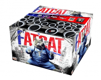Ohňostroj Fat cat, 7 různobarevných efektů, 	25+30+50 mm, vyuhlovaný