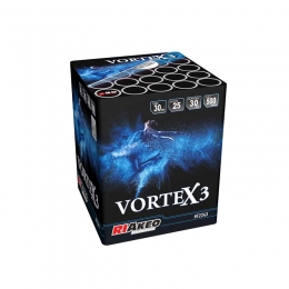 Ohňostroj RIAKEO VORTEX 3, 6 různobarevných efektů, 30mm, 25 ran.