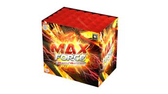 Kompaktní ohňostroj Max Force 35, 7 různobarevných efektů, 35 ran, 45 mm.
